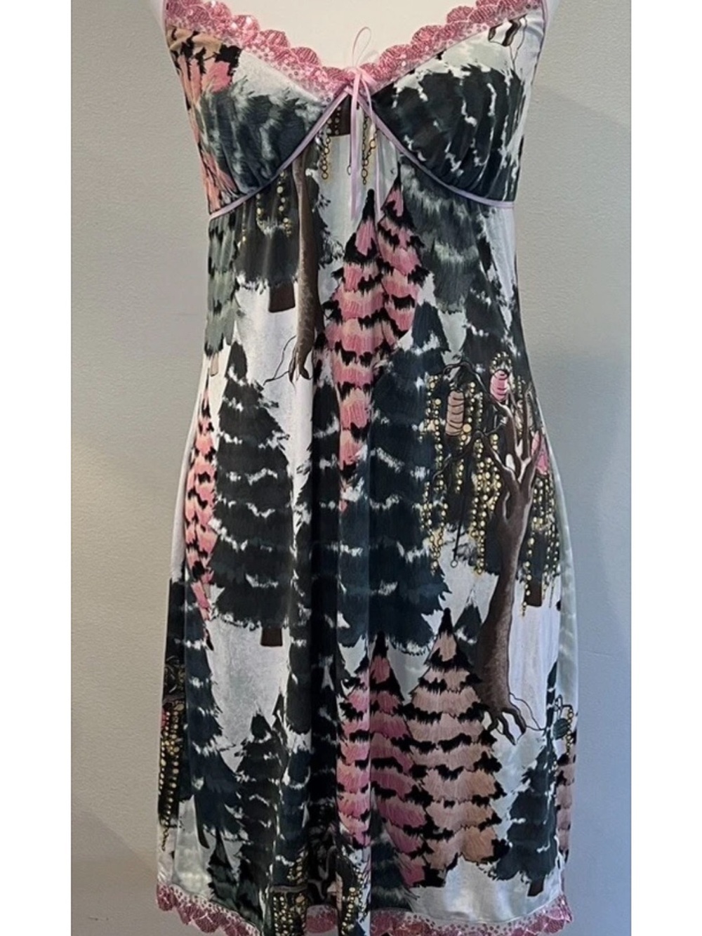 Peter Alexander Pink, Black & White Forest Print Chemise